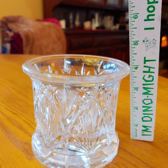 Lead Crystal Accent Sugar Bowl with Cover - Picture 9 of 10